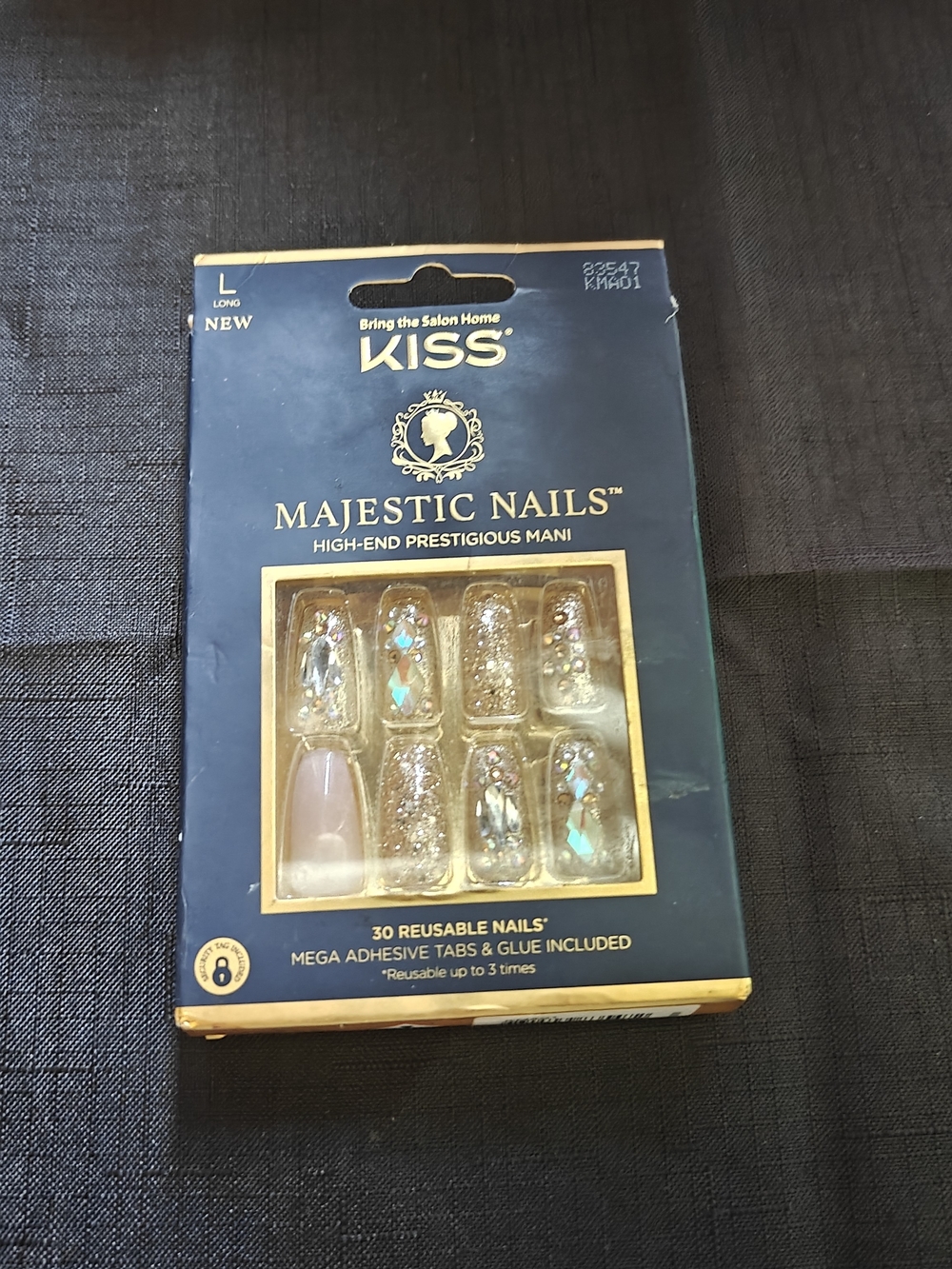 Kiss Majestic Nails - Gold Glitter with Iridescent Accents
